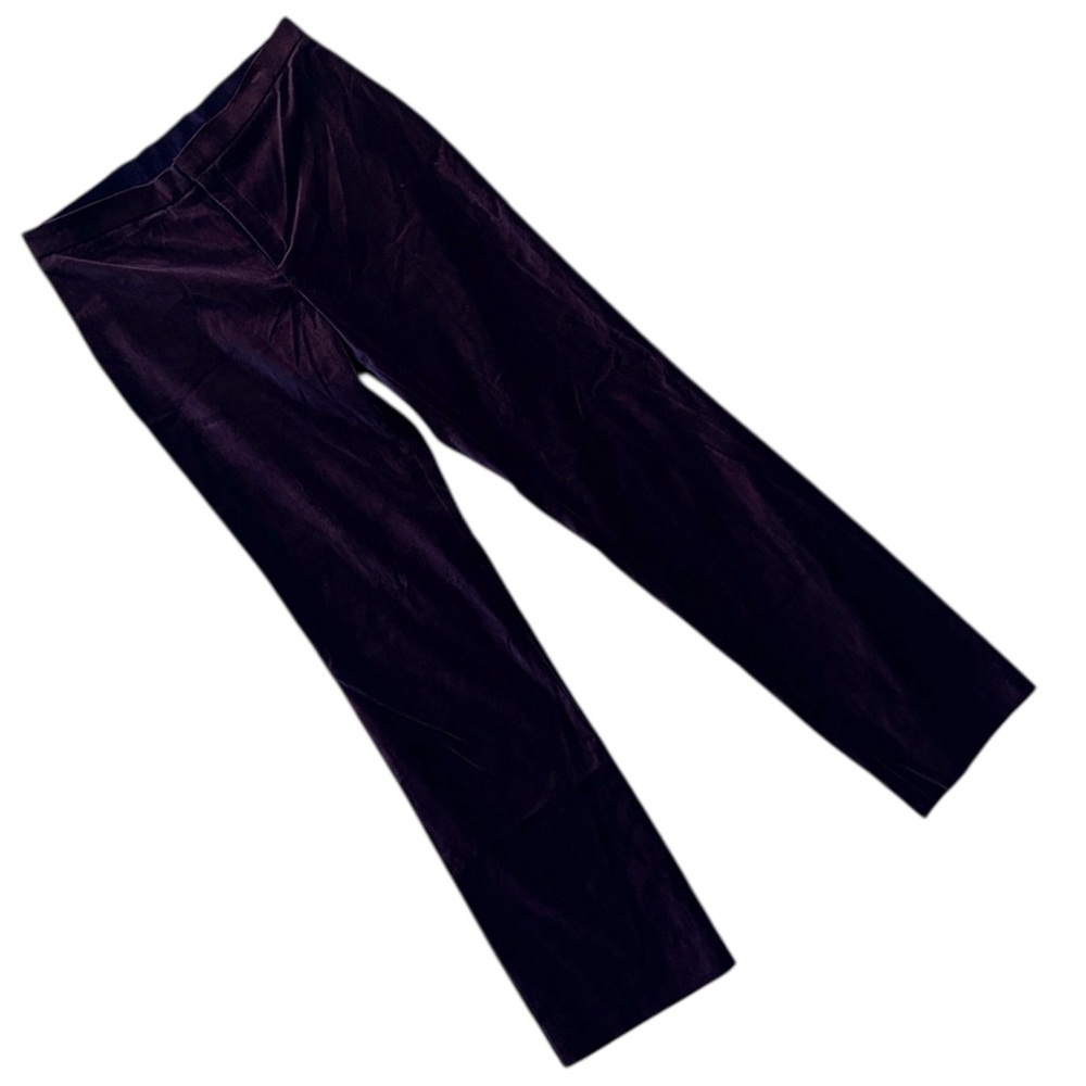 Ralph Lauren Dark Mulberry Cotton Velvet Pants